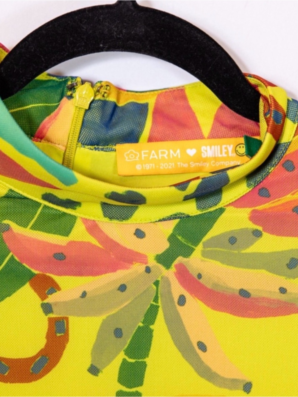 FARM Rio Jungle Print Ruched Mesh Dress β Size Large - Picture 3 of 5